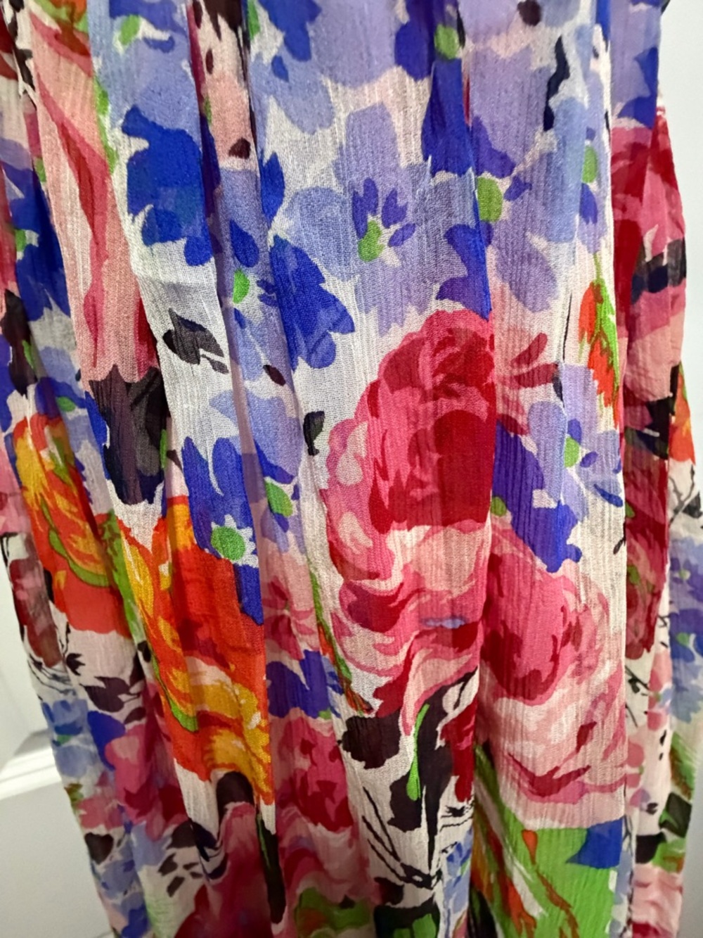 Betsey Johnson floral silk mini dress size 0 - Picture 5 of 8